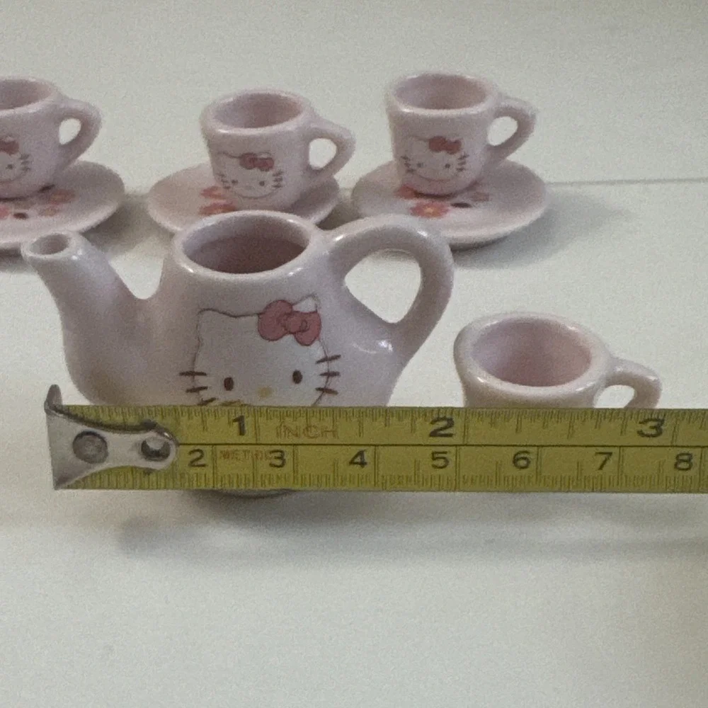 Hello Kitty Mini Tea Set 2008 Sanrio Set Of 10 Pieces